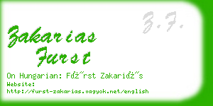 zakarias furst business card